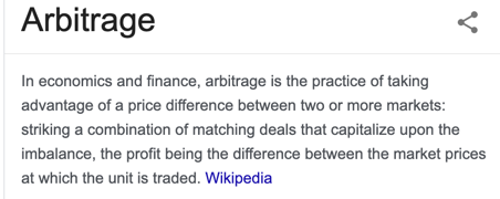 Arbitrage