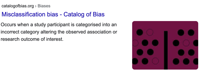 Misclassification Bias