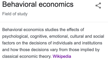 Behavioural Economics Wiki