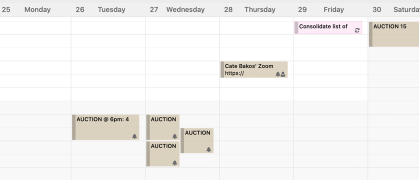 Auction Schedule