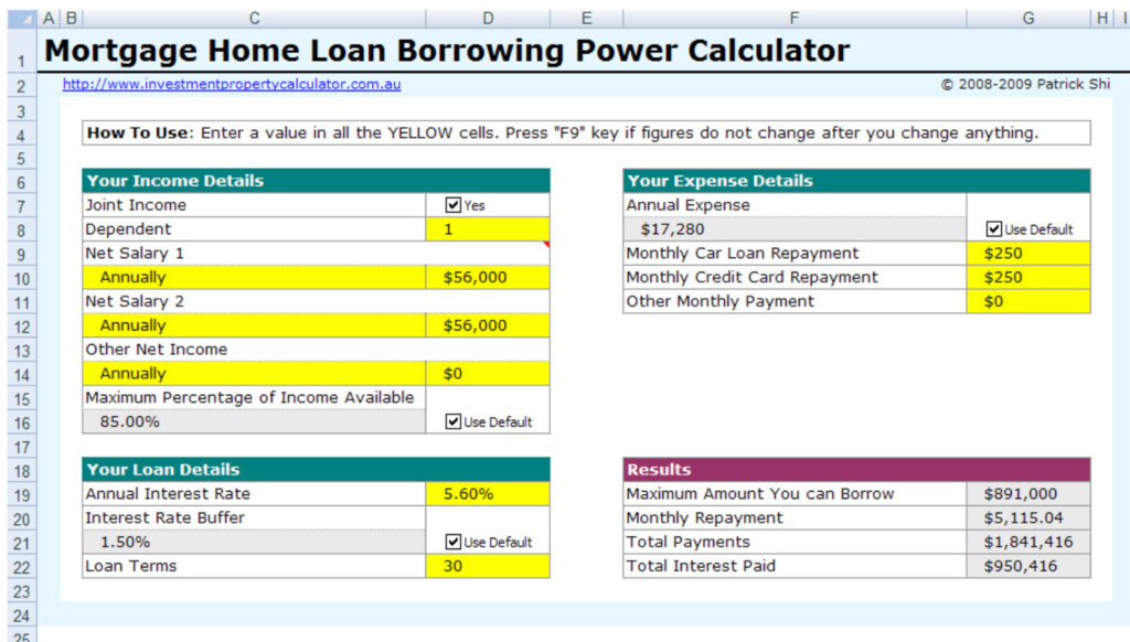 Borrowing Capacity Calculator